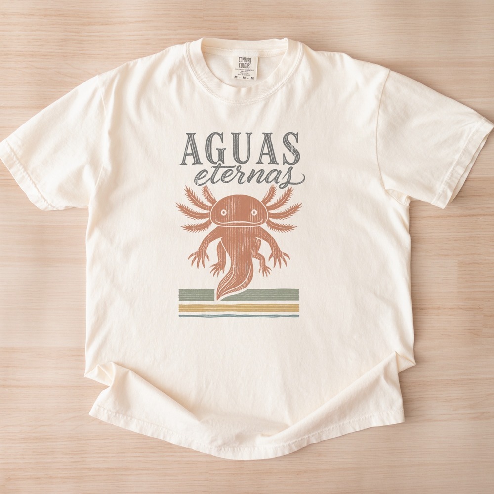 Aguas Eternas Axolotl Rising Boho Tee